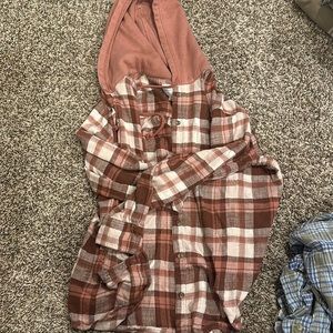 Hooded American eagle flannel